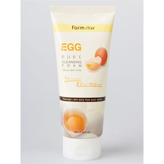 Увлажняющая очищающая пенка для лица с яичным экстрактом FarmStay Egg Pure Cleansing Foam, 180 мл, изображение 5