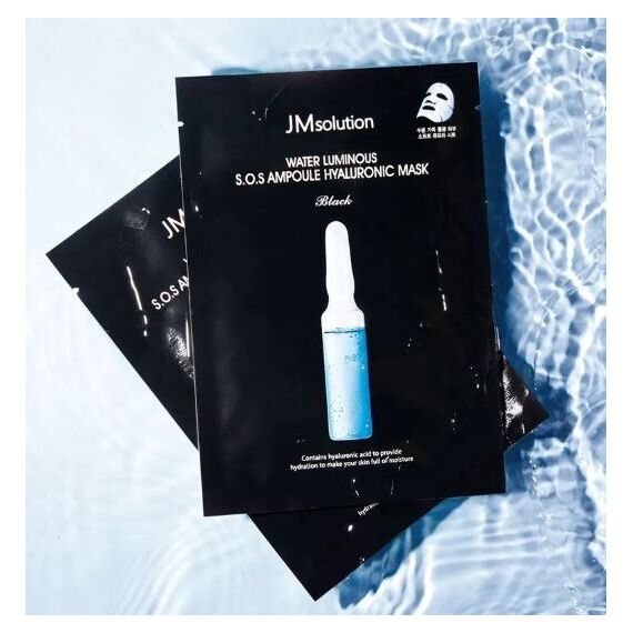 Ультратонкая маска с гиалуроновой кислотой JMsolution Water Luminous S.O.S. Ampoule Hyaluronic Mask, 30 мл, изображение 2
