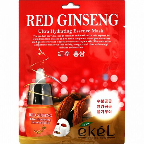 EKEL Тканевая маска для лица RED GINSENG 25 мл