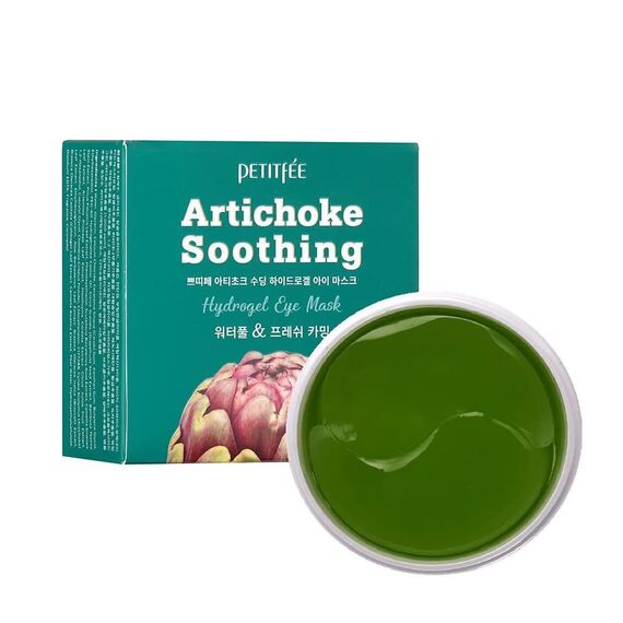 Противоотёчные гидрогелевые патчи с артишоком Petitfee Artichoke Soothing Hydrogel Eye Mask, 60 шт, изображение 4