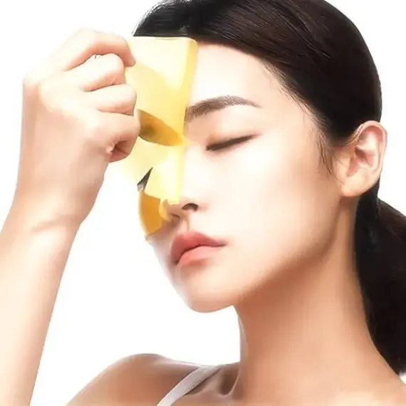 Успокаивающая осветляющая гидрогелевая маска с экстрактом ромашки Petitfee Chamomile Lightening Hydrogel Mask, 1 уп (5шт), изображение 7