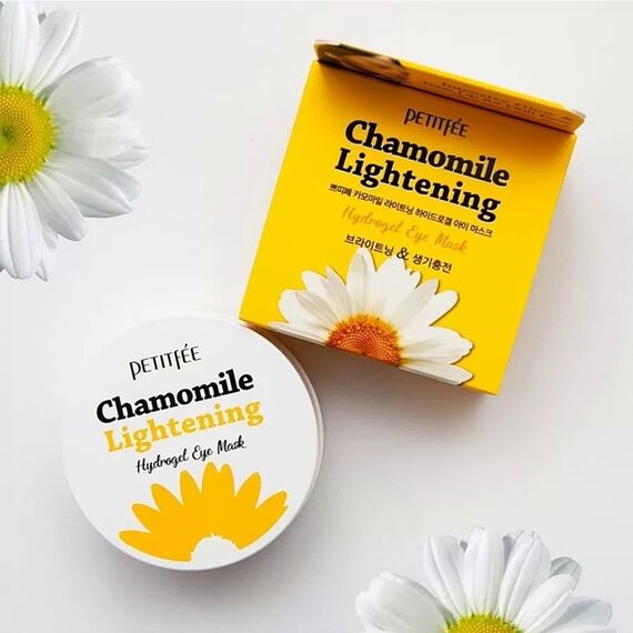 Патчи против темных кругов с экстрактом ромашки Petitfee Chamomile Lightening Hydrogel Eye Mask, 60 шт, изображение 3