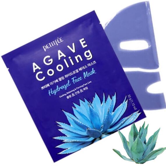 Охлаждающая гидрогелевая маска с экстрактом агавы Petitfee Agave Cooling Hydrogel Mask, 1 шт