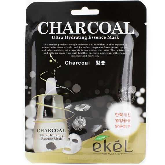 EKEL Тканевая маска для лица CHARCOAL 25 мл, изображение 2