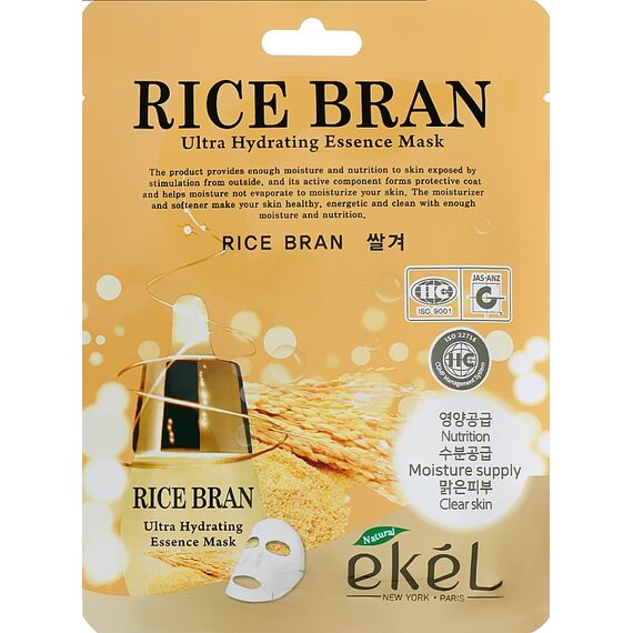 EKEL Тканевая маска для лица RICE BRAN 25 мл