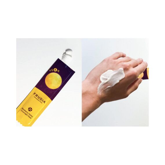 Увлажняющая ночная маска с черникой и мёдом Frudia Blueberry Honey Overnight Mask, 20х5, изображение 3