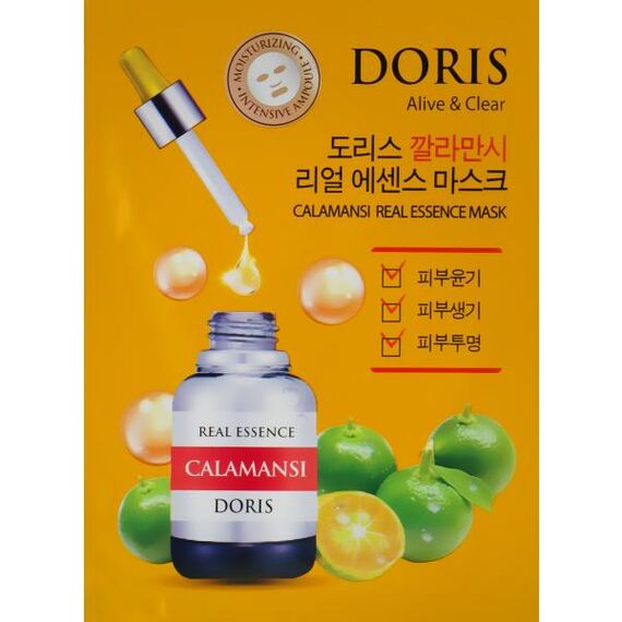 DORIS Тканевая маска для лица с каламондином CALAMANSI REAL ESSENCE 25 мл
