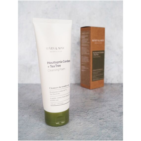Пенка с хауттюйнией и чайным деревом Mary&May Houttuynia Cordata + Tea Tree Cleansing Foam, 150 мл, изображение 4