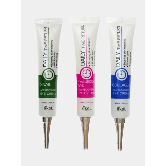 EKEL Daily Time Return Крем вокруг глаз антивозрастной с ГИАЛУРОНОВОЙ КИСЛОТОЙ 40 мл, изображение 5
