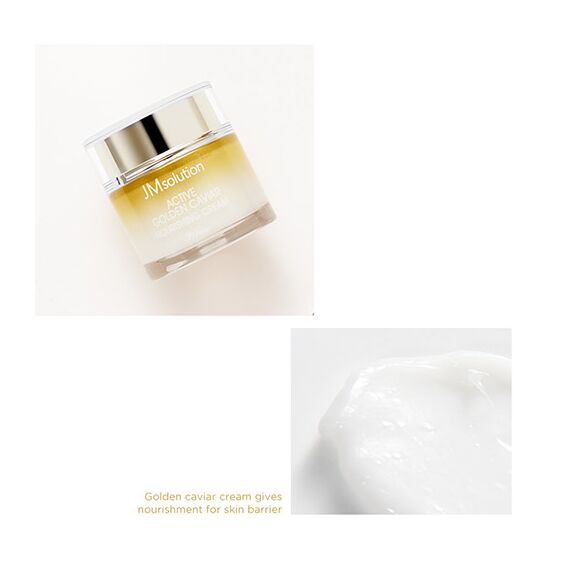 Питательный омолаживающий крем c экстрактом икры и золотом Jmsolution Active Golden Caviar Nourishing Cream Prime, 60 мл, изображение 4