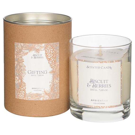 Свеча ароматическая Gifting, Печенье и ягоды (новая), 40 ч, Ambientair
