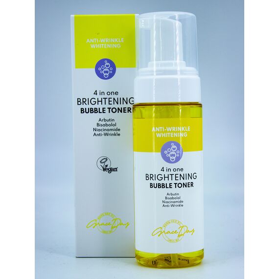 GRACE DAY Anti-Wrinkle Whitening Пузырьковый тонер с эффектом сияния 4в1, изображение 3