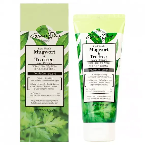 GRACE DAY Real Fresh Пенка для умывания Полынь и Чайное дерево 100 мл, изображение 5