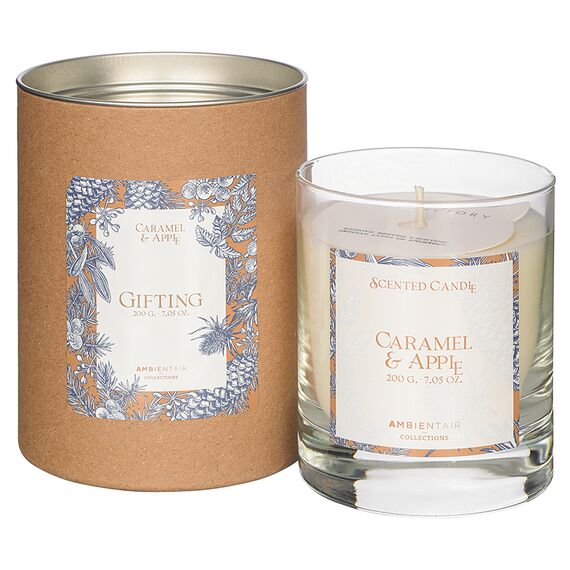 Свеча ароматическая Gifting, Карамель и яблоко (новая), 40 ч, Ambientair
