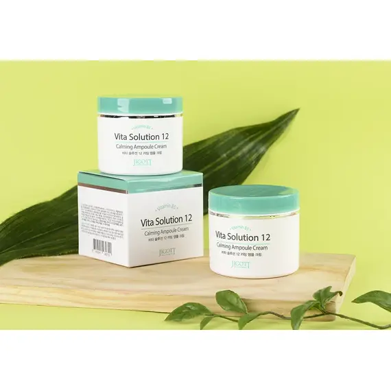 JIGOTT VITA SOLUTION 12 Успокаивающий ампульный крем для лица CALMING 100 мл, изображение 5