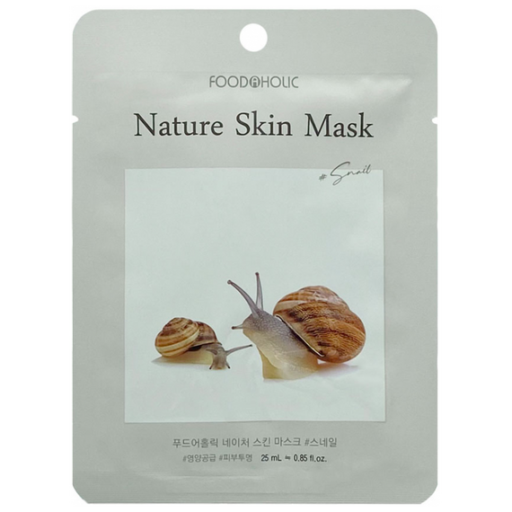 FOODAHOLIC NATURE SKIN Тканевая маска для лица с муцином улитки 23 мл