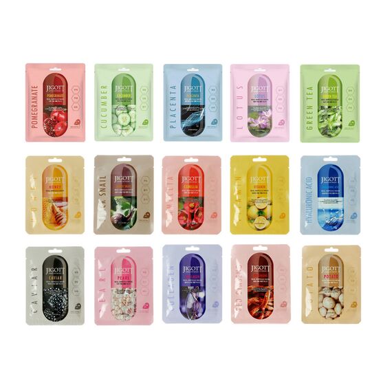 JIGOTT Ампульная тканевая маска для лица RED GINSENG 27 мл, изображение 7