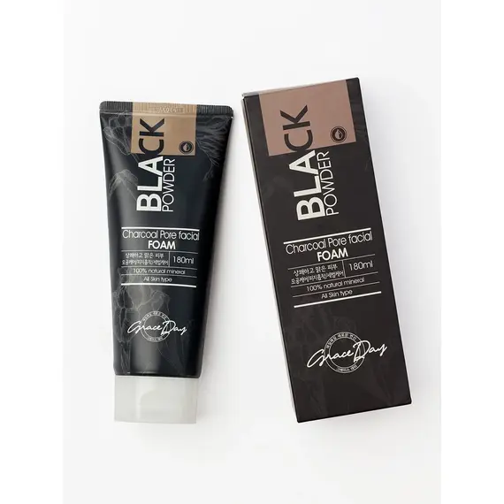 GRACE DAY Пенка для умывания с Древесным углем 180 мл, изображение 4