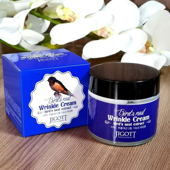 JIGOTT Антивозрастной крем с экстрактом ласточкиного гнезда BIRD'S NEST WRINKLE CREAM 70 мл, изображение 5