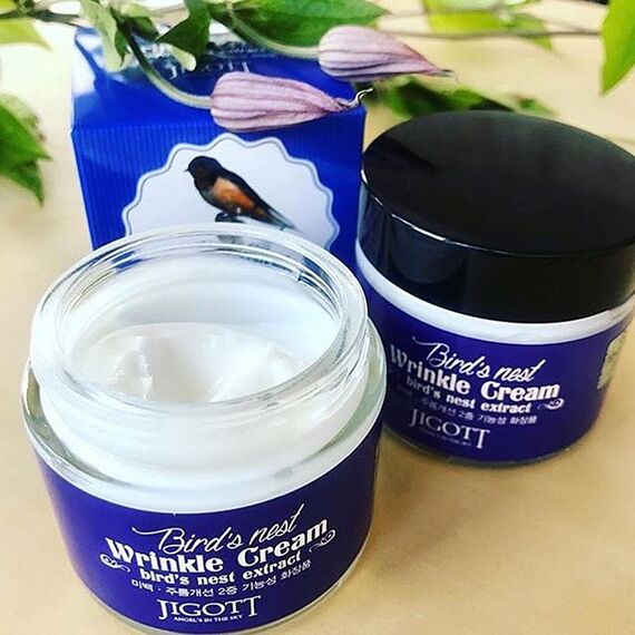 JIGOTT Антивозрастной крем с экстрактом ласточкиного гнезда BIRD'S NEST WRINKLE CREAM 70 мл, изображение 6