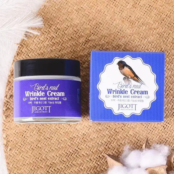 JIGOTT Антивозрастной крем с экстрактом ласточкиного гнезда BIRD'S NEST WRINKLE CREAM 70 мл, изображение 7