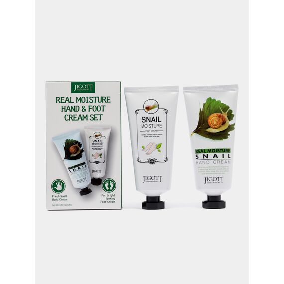 JIGOTT Набор: Увлажняющий крем для рук с муцином улитки + JIGOTT Увлажняющий крем для ног SNAIL, изображение 7