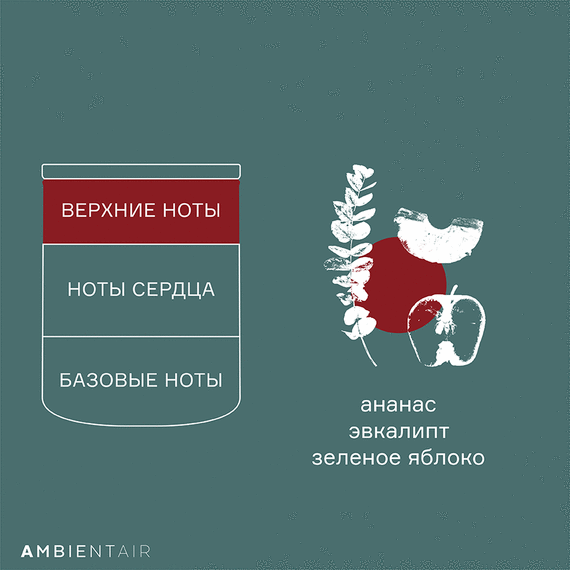 Свеча ароматическая Gifting, Корица и яблоко, 40 ч, Ambientair, изображение 4