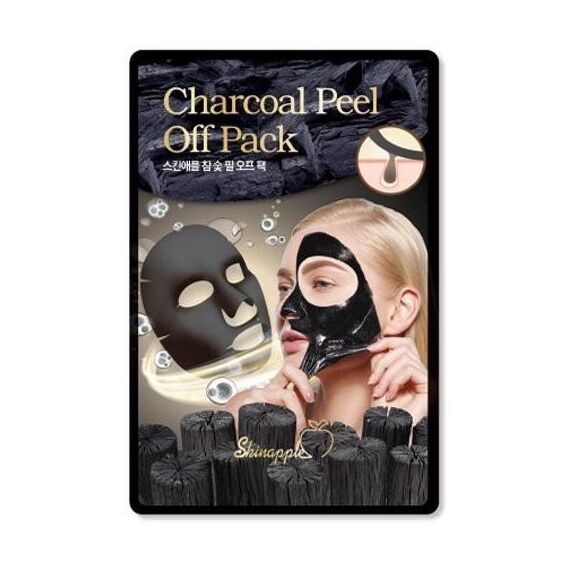 Mаска-плёнка для лица SkinApple (угольная) charcoal peel off pack, 10 мл
