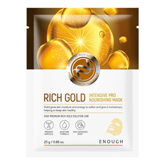 Антивозрастная тканевая маска с золотом ENOUGH Rich gold intensive PRO nourishing mask, 25 мл
