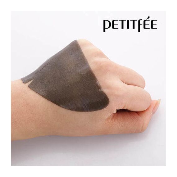Гидрогелевая маска для лица с черным жемчугом и золотом Petitfee Black Pearl & Gold Hydrogel Mask Pack, 1 уп (5 шт), изображение 3