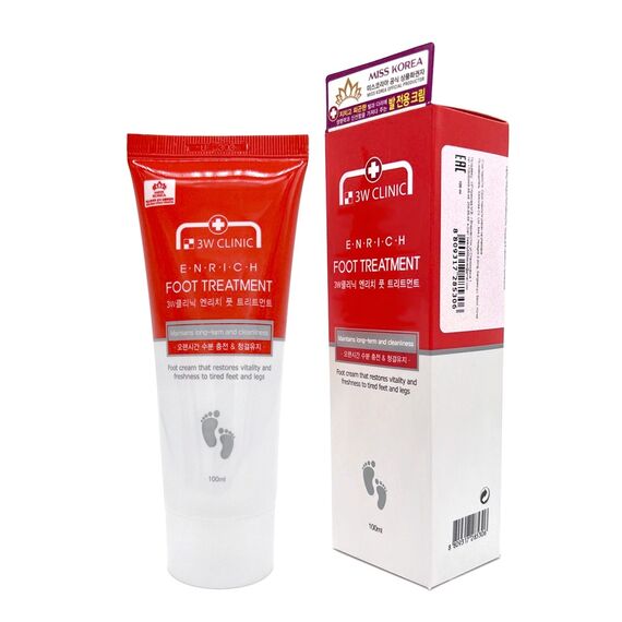 Восстанавливающий крем для уставших ног 3W Clinic Enrich Foot Treatment, 100 мл, изображение 4