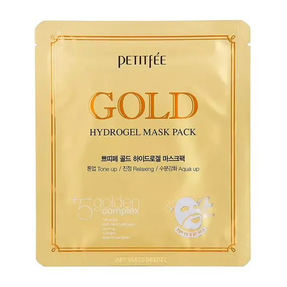 Гидрогелевая маска для лица с золотом и женьшенем Petitfee Gold Hydrogel Mask, 1 шт